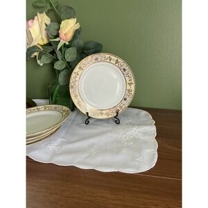 Vintage Nippon Gold Hand Painted Daisy Plates Set of 5